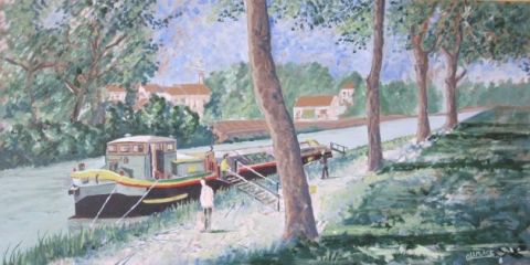 peniche sur le canal du midi